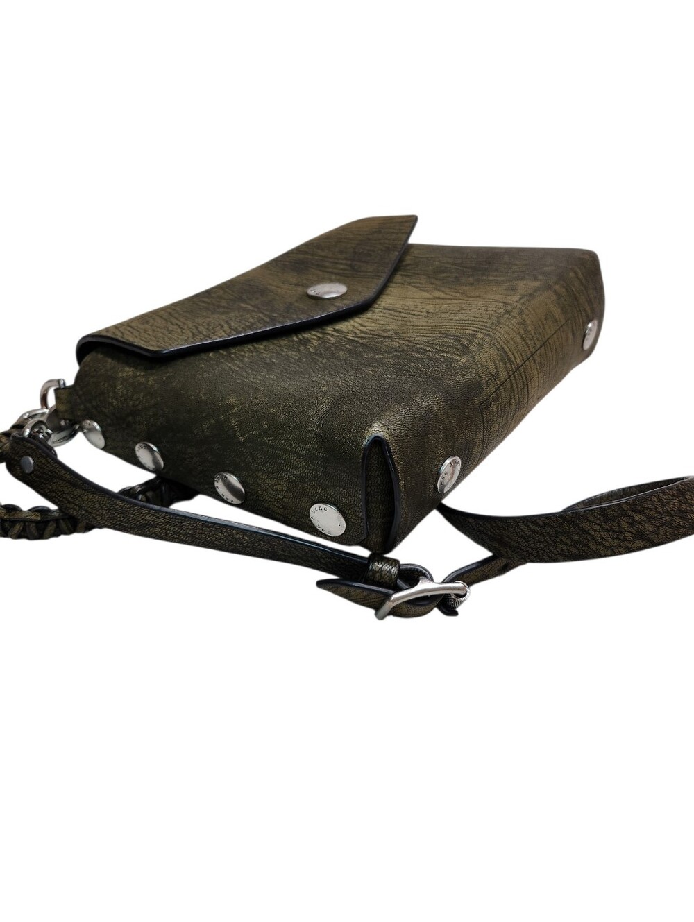 Rag & Bone Atlas shoulder bag in a military green textured leather - Picture 7 of 16